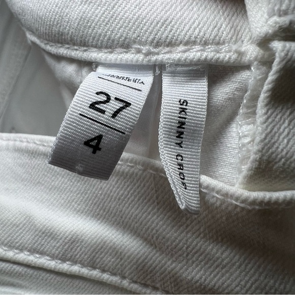 Ann Taylor LOFT White Denim Jeans Skinny Crop Size 27/4 - Picture 5 of 8